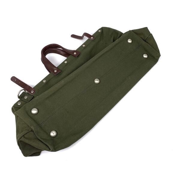 LINE OF TRADE Canvas Weekender Duffle Bag Olive Green - Picture 13 of 14